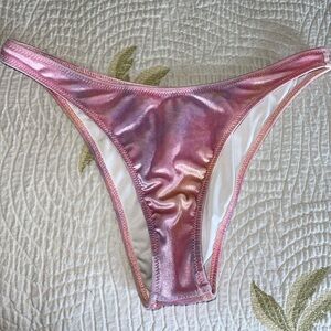 Pink Metallic Bikini Bottom